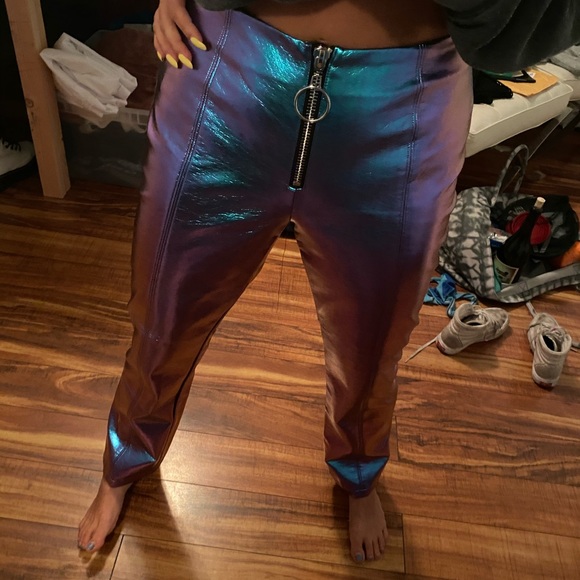 Festival Metallic Dolls Kill Pants - Picture 3 of 4